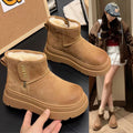 Snow boots cotton shoes 2026winternew arrivaleasiest for matchfleece-linedthickenednortheast thick sole anti-ski snow women's boots short boots