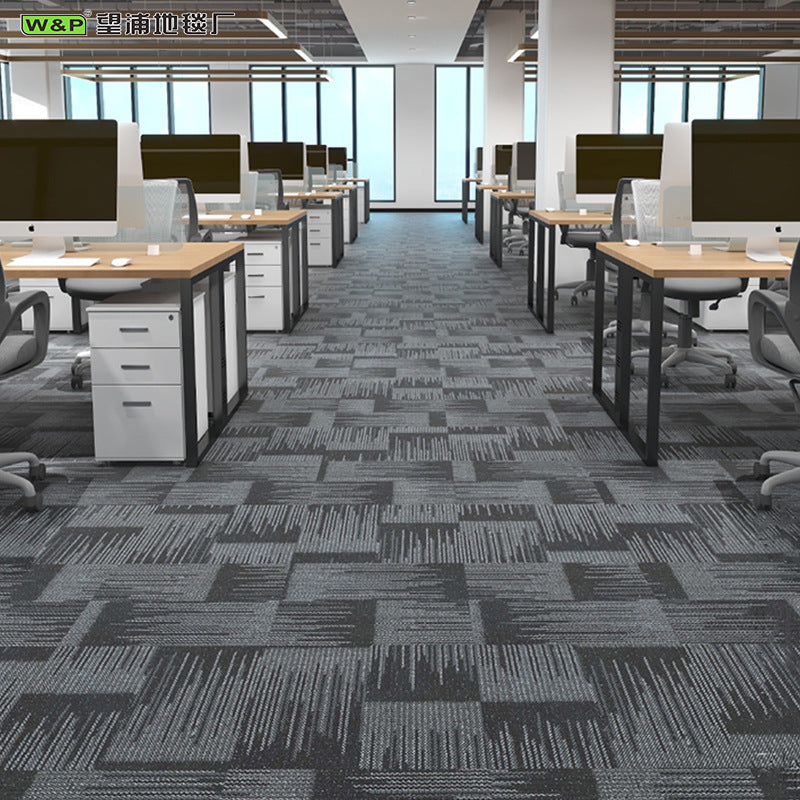 Office modular carpet - eco-friendly pvc soft backing - commercial grade, wear-resistant, stain-resistant, thickened square carpets for office buildings, hotels, and commercial spaces