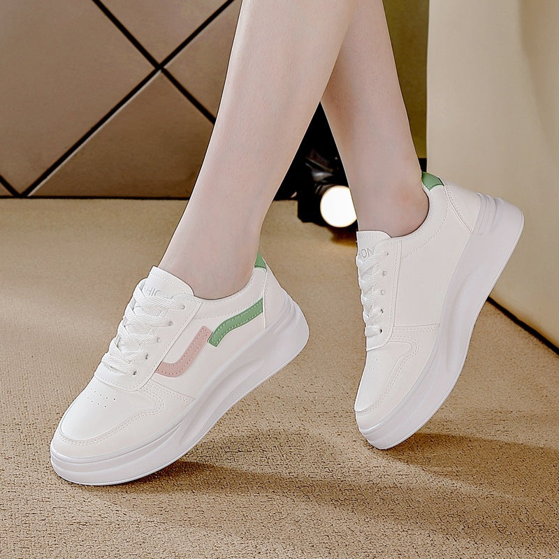 2024 spring new arrival: versatile white sneakers for women - casual athletic shoes with soft soles, spring/autumn bestseller