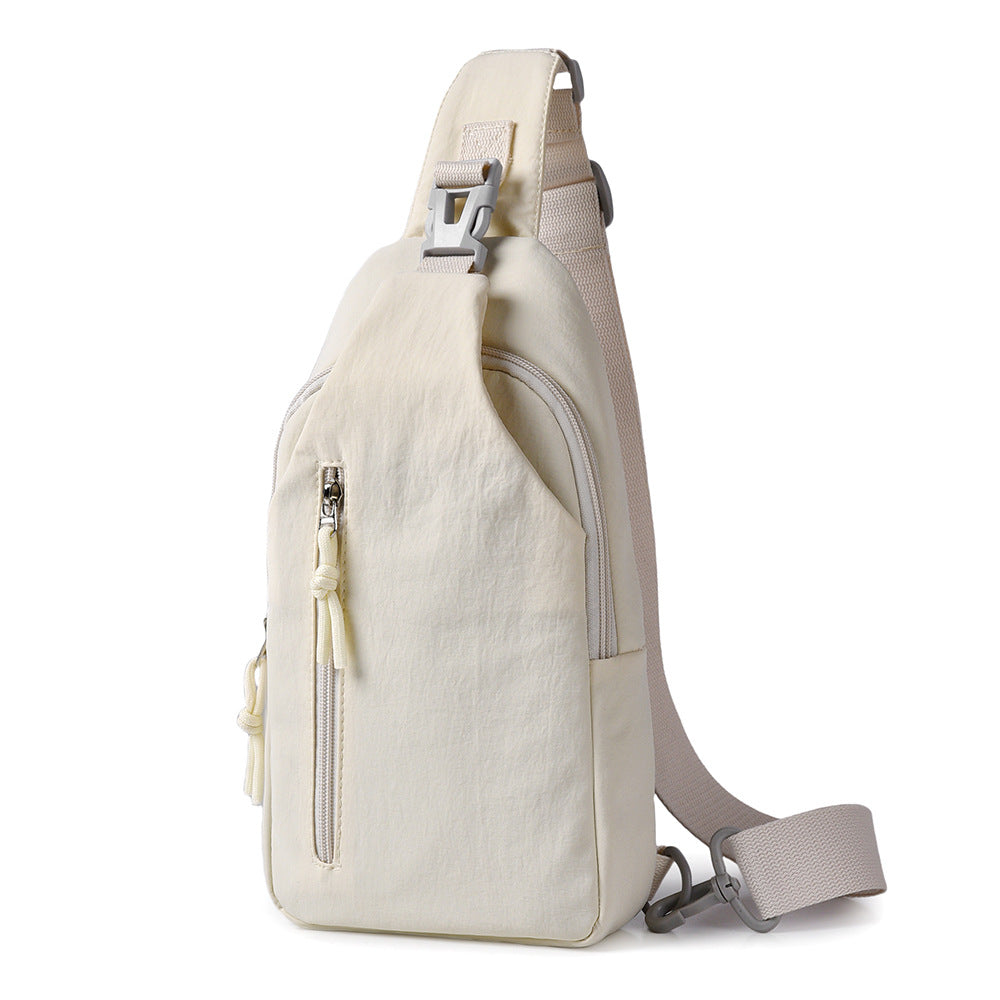 Crossbody bag Women's breast bag Men's casual shoulder Crossbody bag Anti-splashing trend Chest Smart commuter travel cycling bag