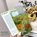 Orange lily flower suitable for iphone17promax mobile phone case glue glitter apple 16 anti-fall protective cover 15