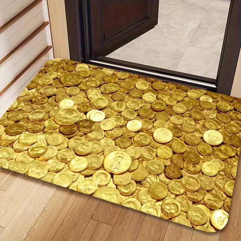 visual trap floor mat flannelfor home bathroom toilet absorbent non-slip mat entrance door mat