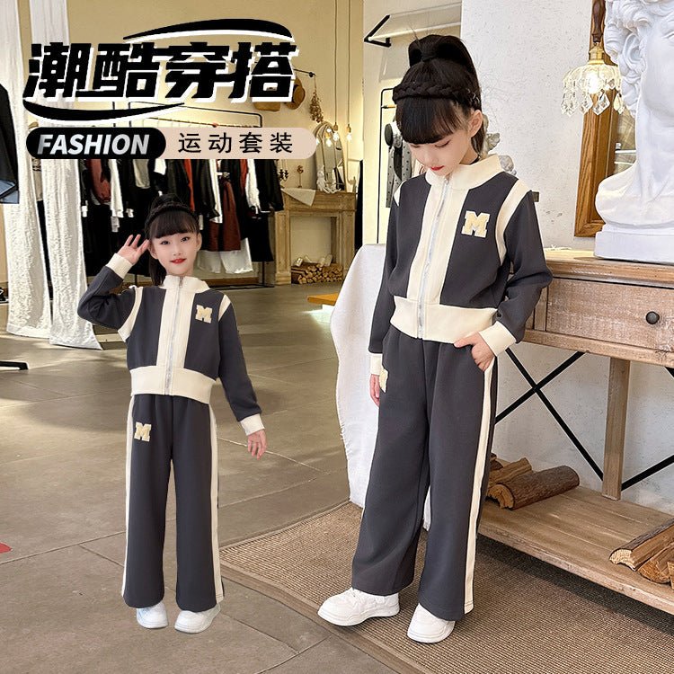 Girls' spring outfit set - loose fit, trendy & stylish  new collection - casual two-piece set for spring/autumn