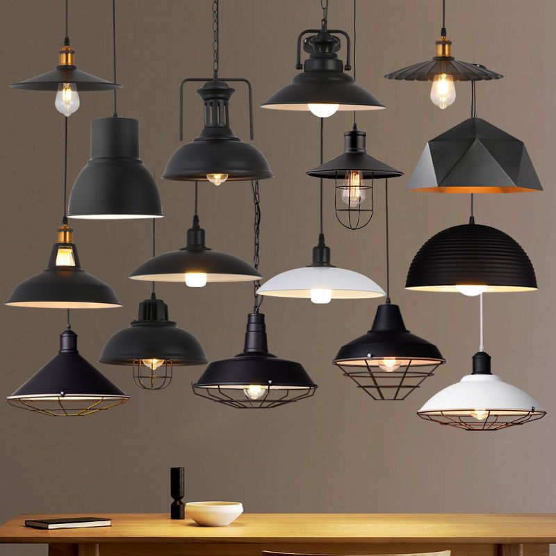 Loft retro stylish creative bar restaurant hotel decoration chandelier american industrial style nostalgic casual lampshade