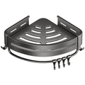 No-drill bathroom shelf - wall mounted corner basket for towels, soap, and more