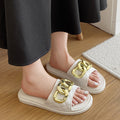Thick sole slippers for women outwearfashionpopularsummercasual one-piece slippers non-slip soft bottom beach sandals women's shoes