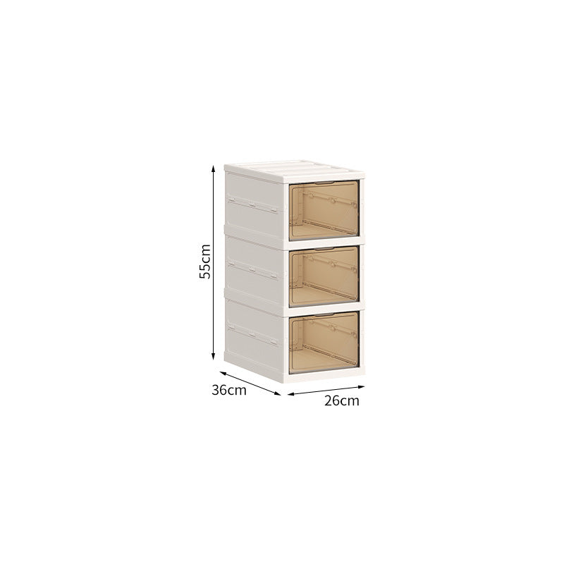 Dust-proof shoe cabinet Household foldable shoe storage box Large capacity plastic shoe box Transparent sneaker display box Shoe rack