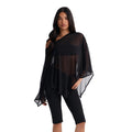 Women's european and american style autumn  new collection: solid color mesh off-shoulder cover-up, sexy bandeau top, and pants three-piece set