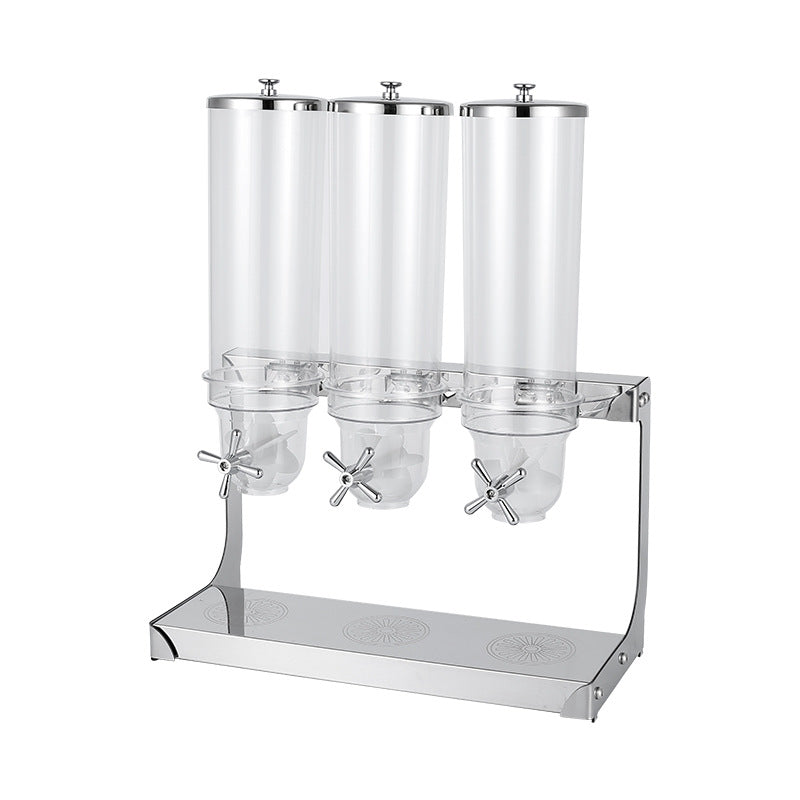 Stainless steel cereal dispenser - grain dispenser - food cereal dispenser - hotel buffet restaurant oatmeal & cereal storage bucket