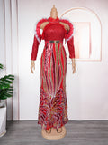 dressexport african plus size long skirt women's christmas partysexy dress