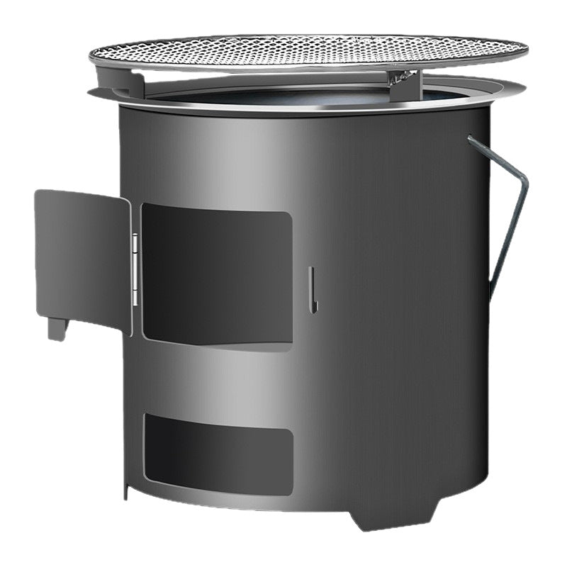 Household outdoor thickened stove stove for tea making and heating barbecue multi-functional wood stove carbon bucket charcoal stove
