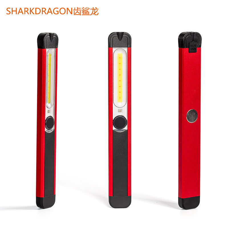 Cross-border new COB work light USB charging with magnet pen holder Multifunctional aluminum alloy work flashlight
