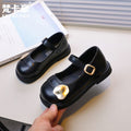 Vancahao girls' french mary jane shoes - new autumn  collection, british style black leather shoes, perfect with skirts
