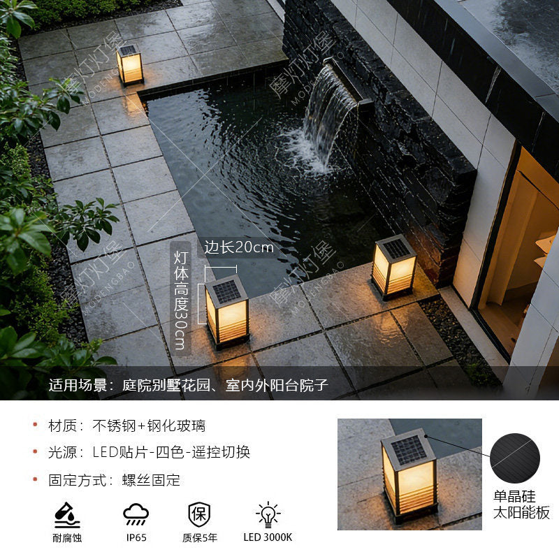 Solar powered outdoor garden lights - perfect for b&bs, patios, landscaping, pools, walkways, and lawns - waterproof design