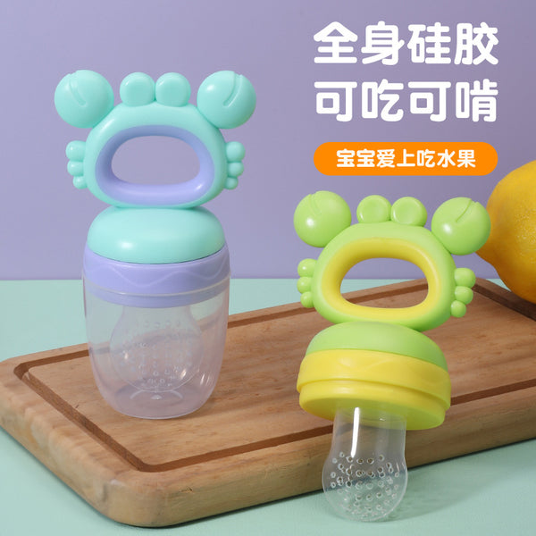 Baby Bite Le Toothpaste Nutrition Fruit and Vegetable Supplementary Food Device Soothing Pacifier Crab Fruit and Vegetable Le Baby Supplementary Food Feeder