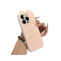 Ins dopamine color stereo cat ears silicone mobile phone case suitable for iphone16 apple 17 side cat claw case