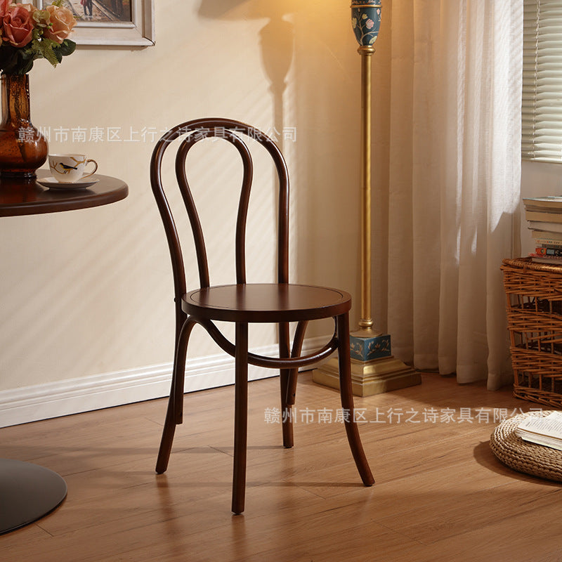 American retro solid wood table cafe table and chairs dessert shop milk tea shop scandinavian medieval iron square table restaurant round table