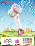 Pink unicorn bubble wand upgrade 8-hole bubble + 15 packs of concentrated liquid + bubble liquid_1 + battery set