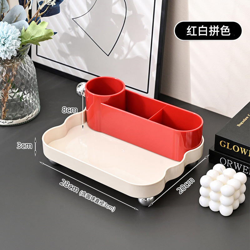 Entrance sundries storage box Office desktop storage set Dresser storage holder Makeup brush storage bucket Pen holder
