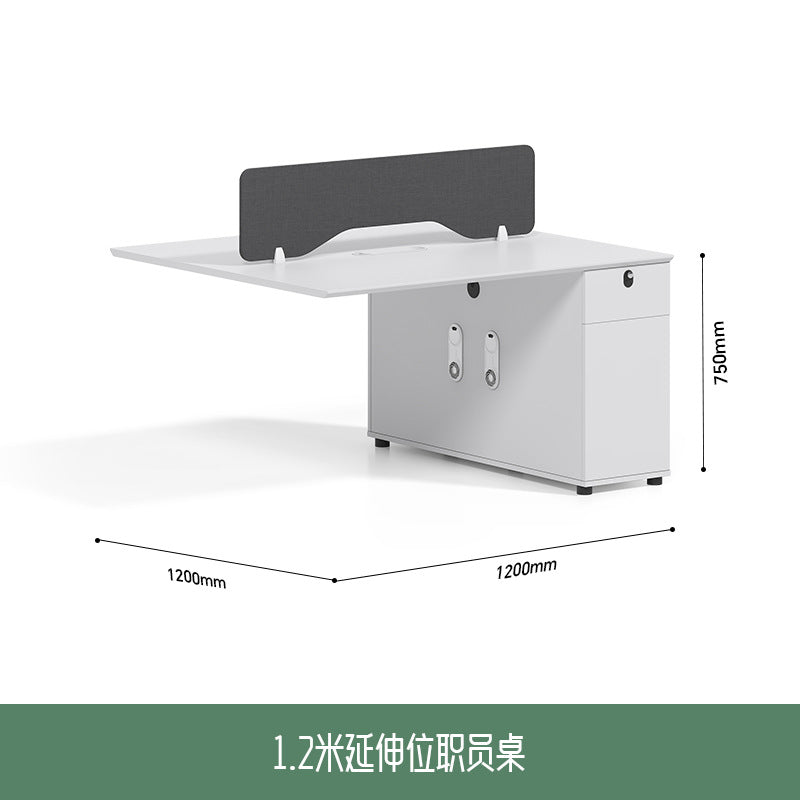 Office desk and chair set - minimalist office workstation for 2-4 people - partitioned desk for finance, office furniture