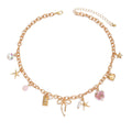 Wholesale bowknot necklaces, cross-border new floral heart pendants, women's niche high-end ceramic bead bracelet accessories