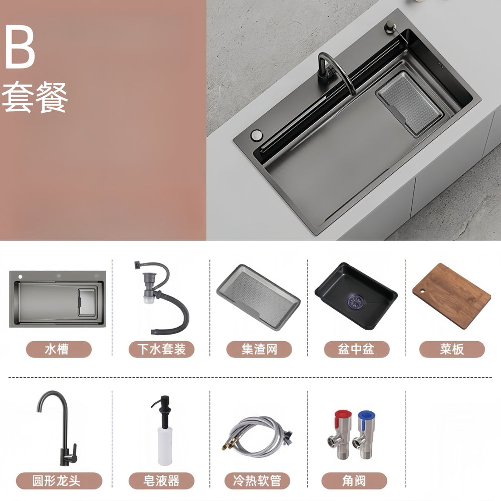 New arrival slag sink large single slot thickenedsus304 stainless steel for home kitchen sink sink sink