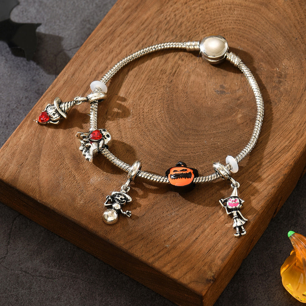 Halloween bracelet wholesale fashion cross-border jewelry accessories niche style high-end cold metal ghost pumpkin bracelet