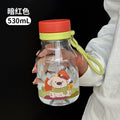 Summer travel plastic water bottle - stylish straw cup, cartoon design, large capacity, outdoor plastic cup - wholesale & customization available