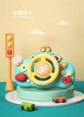 Wholesale children's realistic steering wheel toy - baby simulation car driving console - multifunctional early education educational toy