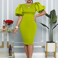 D3112 cross-border women's clothing  summer new arrival puff sleeve bodycon sexy evening party dress european and american style dress