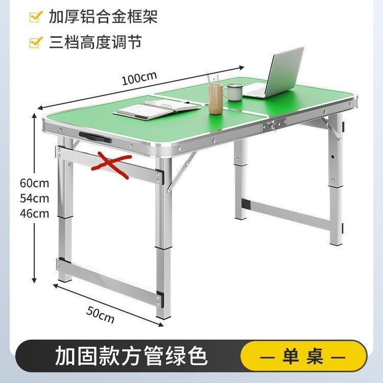 Aluminum alloy night market stall small table portable simple stall barbecue household table and chairs outdoor folding table