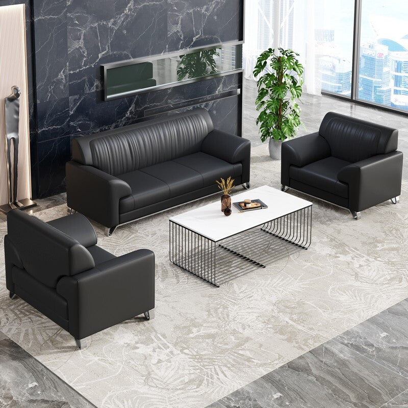 Furniture office sofa coffee table combination reception room business leather office sofa casual