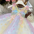 【custom wholesale】girls' dresses  summer new style butterfly wing chic baby girl birthday dress