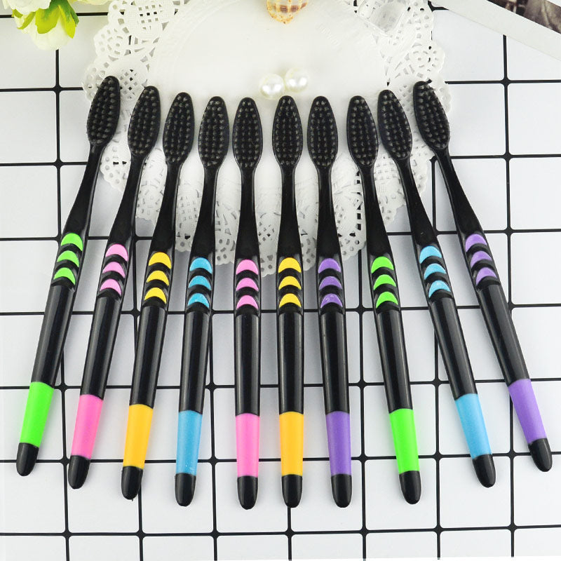 10 bamboo charcoal soft-bristled toothbrushes, street stalls, boxed daily necessities, household clothes, men's and women's sets wholesale