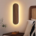 Walnut wood wall sconce, solid wood linear wall lamp, living room background wall light, new chinese style bedroom bedside lamp, hallway light