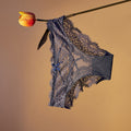 lingerie factory: low-rise, sexy women's panties featuring bow accents, lace detailing, and a breathable, criss-cross design. women's briefs