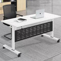 Conference table and chair set - mobile, foldable, splicable, long table with wheels, multifunctional office desk, training table and chair combination