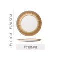 Ins embossed light luxury ceramic dinner plate - nordic high-end style for restaurants, hotels, steak, and dim sum presentation