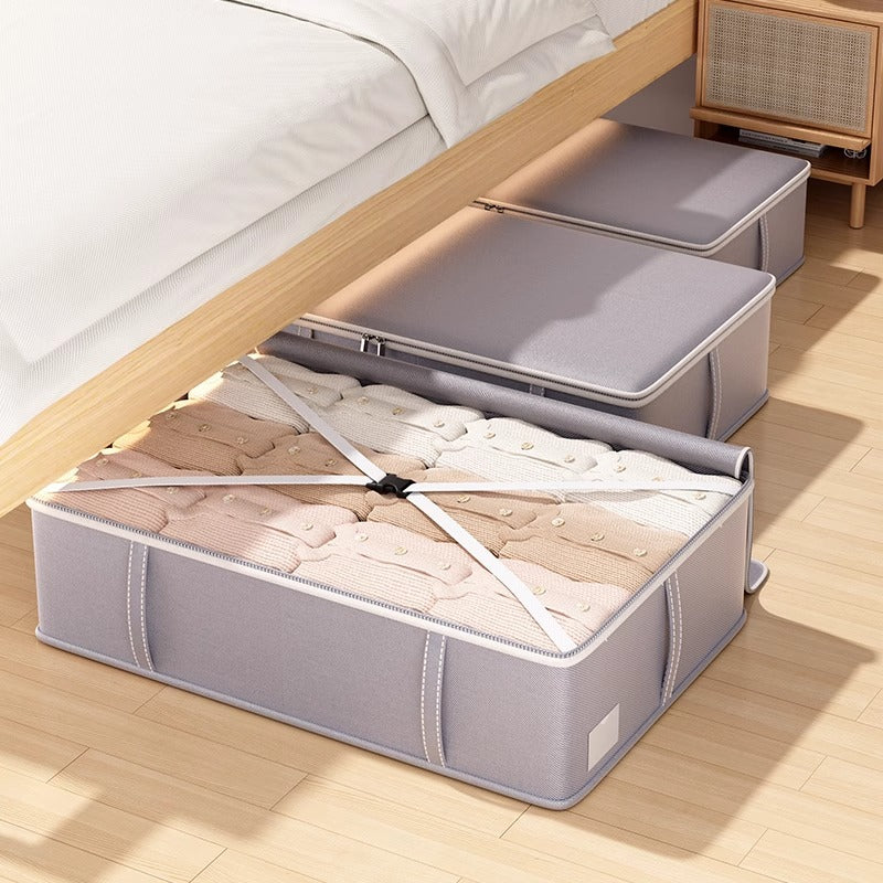 Bed bottom storage box Flat fabric finishing box Storage box Quilt cabinet top box Clothes under bed Wardrobe dormitory