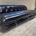 Italian medieval style soriana big steel teeth leather sofa designer style living room retro popular hippo sofa