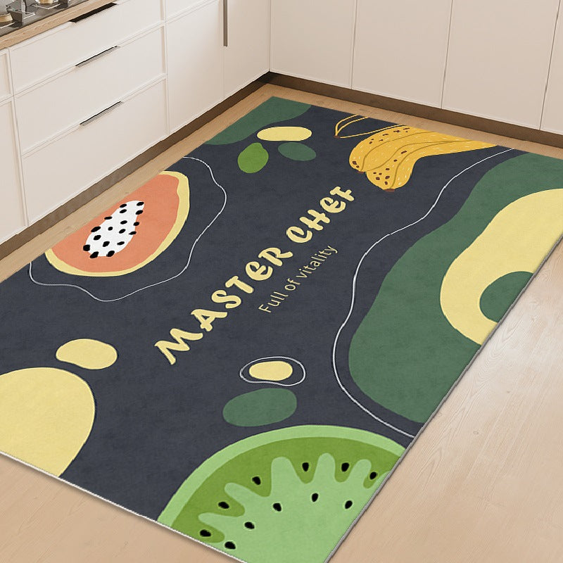 Kitchen floor mat non-slip oil-proof wipeable no-wash carpet foot pad waterproof pvc wipeable stain-resistant whole floor for home