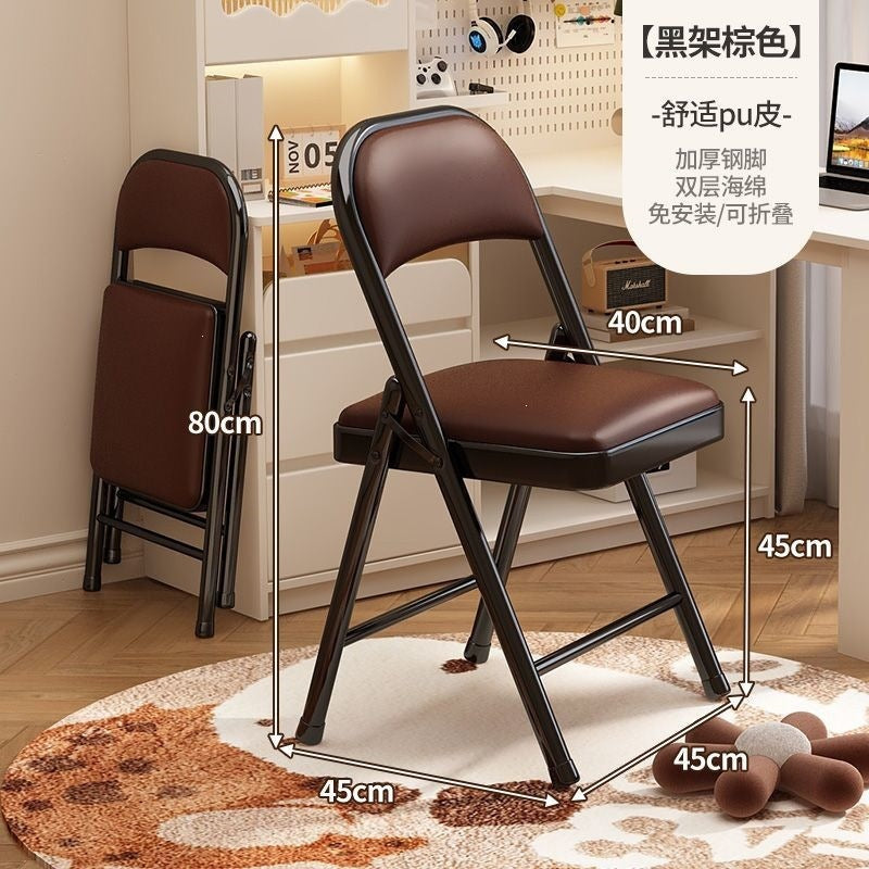 Simple stool back chair for home foldable chair portable computer chair training conference chair dining chair dormitory office chair no