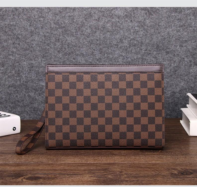 New men's bags, genuine leather casual handbags, first-layer cowhide envelope bags, large-capacity clutch bags, soft leather men's clutch bags.