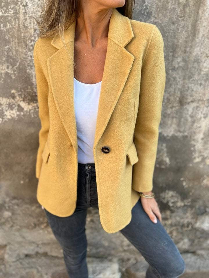 fashion cross-border coat fall and winter new arrival women's casualwoolen lapel button flap pocket pantsoutwear