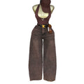 European and american cross-border women's fashion:  summer new arrivals - niche vintage high-waisted loose wide-leg casual straight-leg jeans for women