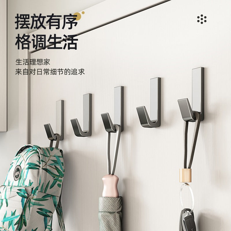 Space aluminum door rear hook strong adhesive load-bearing coat hook no punching adhesive hook coat hook wall-mounted wall coat hook