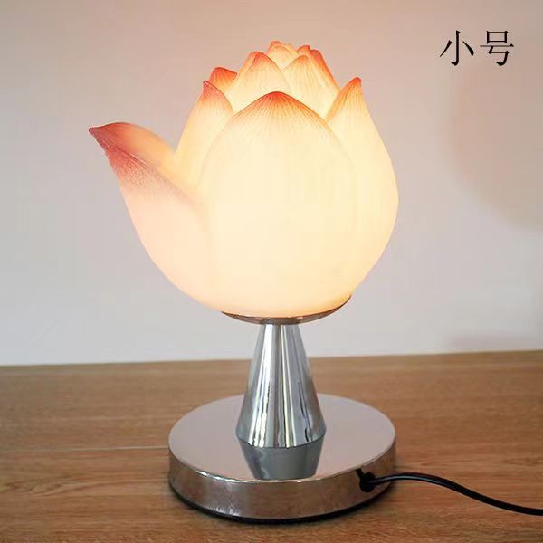 Modern chinoiserie lotus table lamp bedroom bedside lamp creative fashion art lotus kids living room ornaments decorative lamp