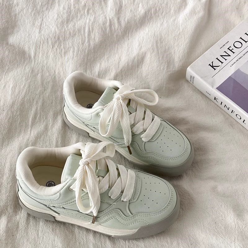 Thick sole sneakers for women 2026new arrival spring autumcasualeasiest for matchniche style lightweight sports ins trendy korean style bread shoes