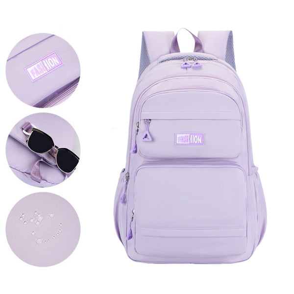 Stylish and simple casual bag, large-capacity backpack, college style, junior high school, college student backpack, trendy and Korean version backpack.