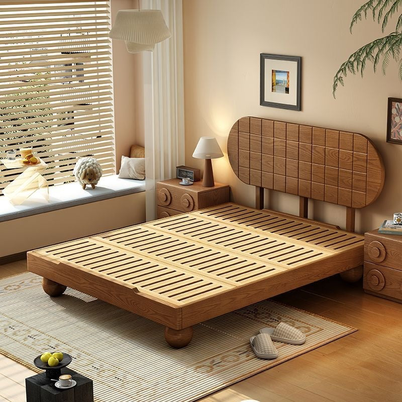 French antique style retro wooden bed 1.8 double bed master bedroom small apartment wedding bed modern simple 1.5 b&b